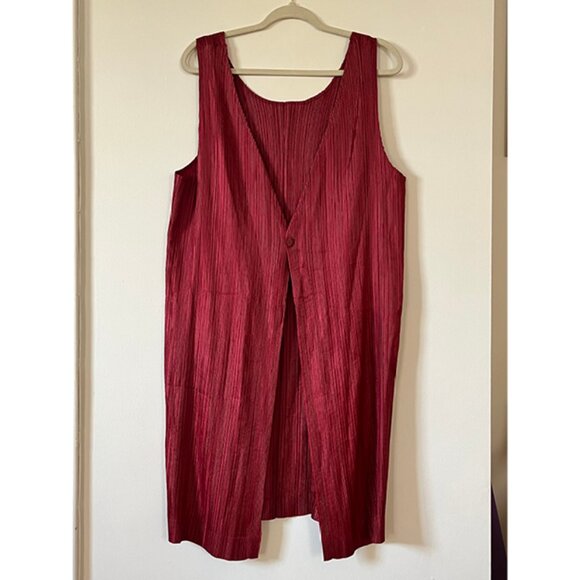 Issey Mikaye IM Product Ruby Red Apron Dress (One Size) - Picture 1 of 6